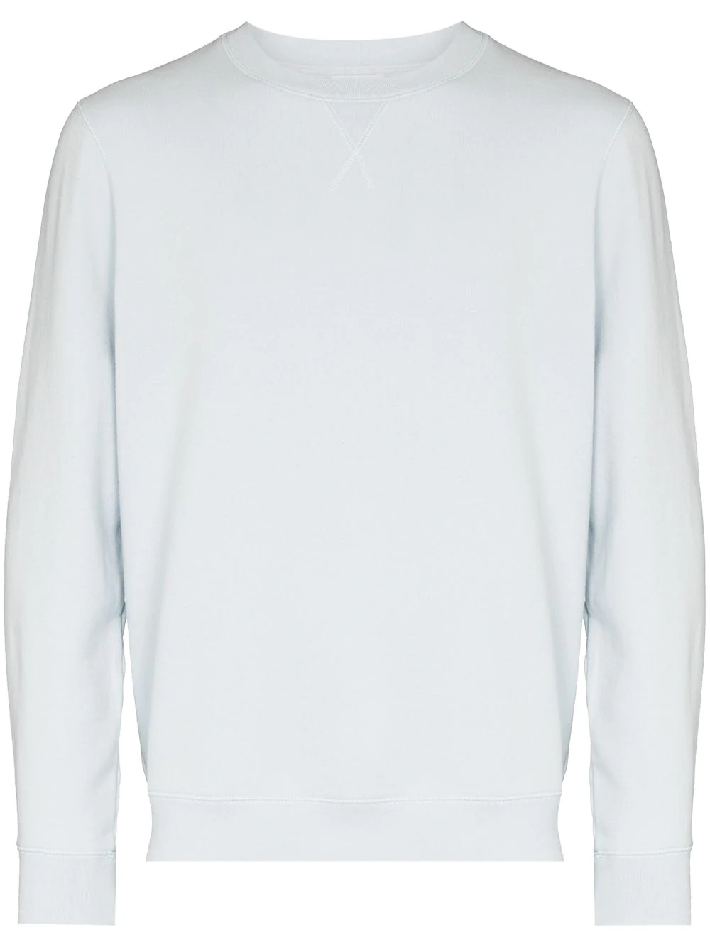 ribbed-trim cotton sweatshirt - 1