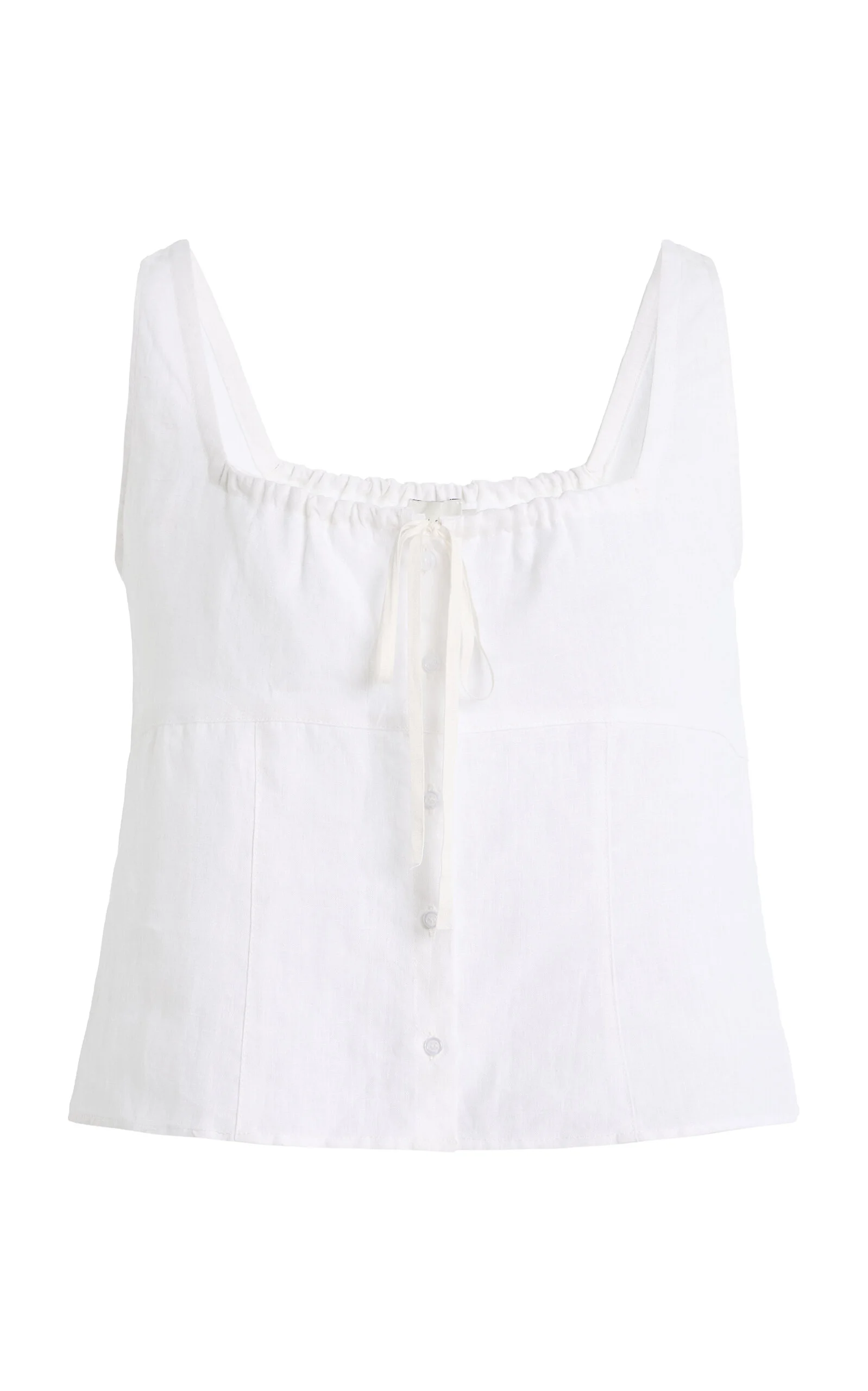 Relaxed Linen Tie Top - 1