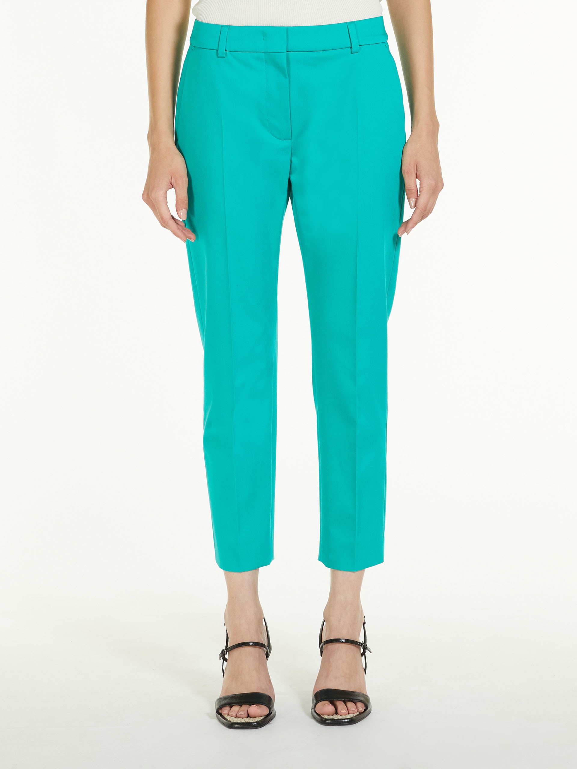 LINCE Cotton satin slim trousers - 3