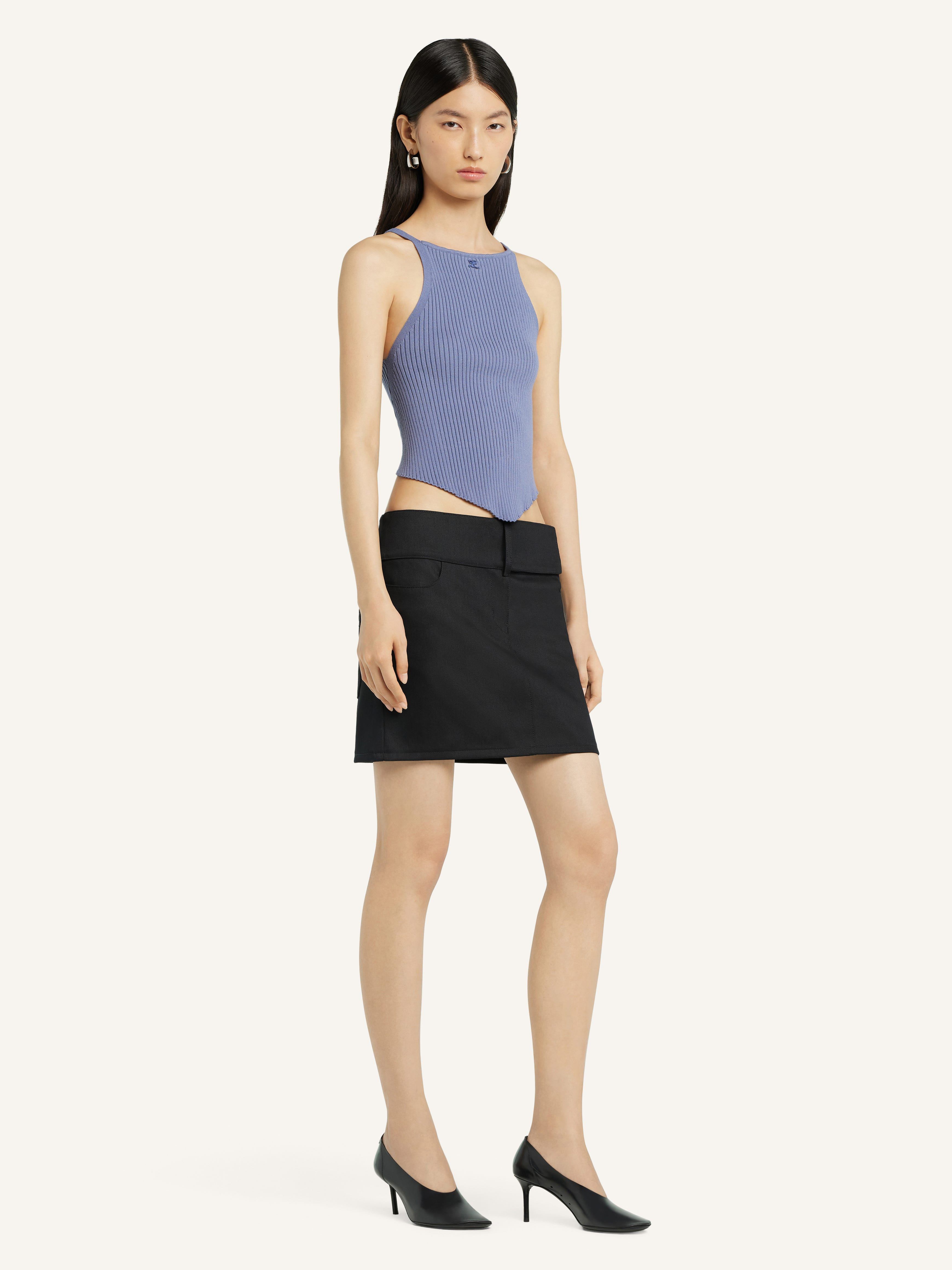 POINTY RIB KNIT TANK TOP - 3