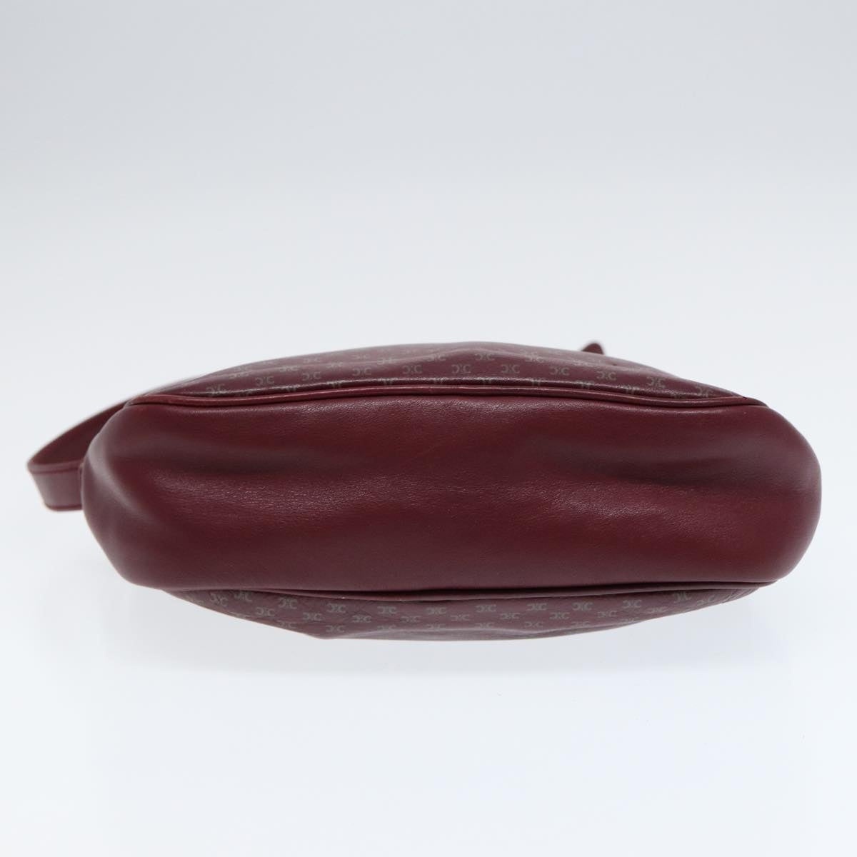 CELINE Macadam Canvas Shoulder Bag Red Gold - 5