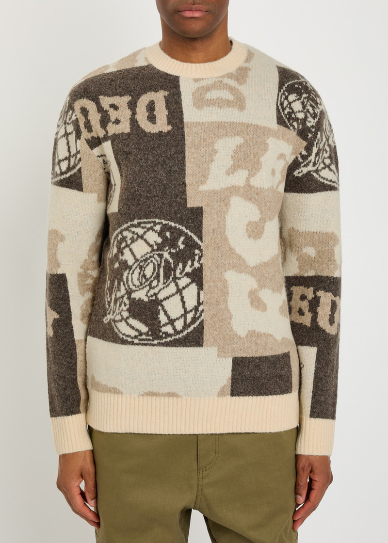 Les Deux Les Deux Globe Jacquard Knit Jumper outlook
