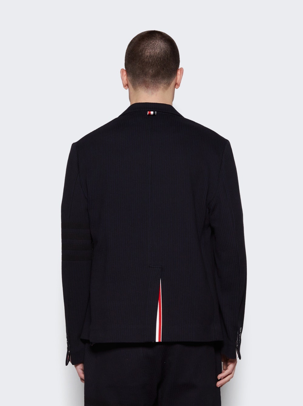 Seersucker Loopback 4-Bar Sack Jacket Navy - 5