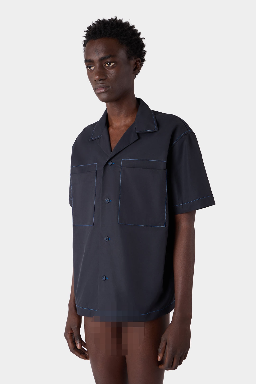 SHORTSLEEVE SHIRT / dark blue - 1