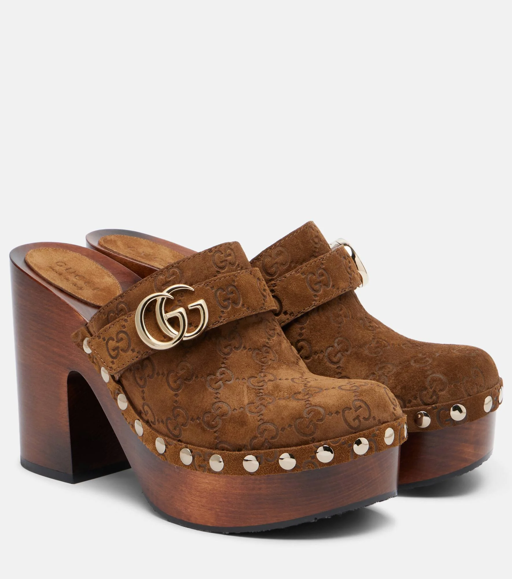 Double G suede clogs - 1