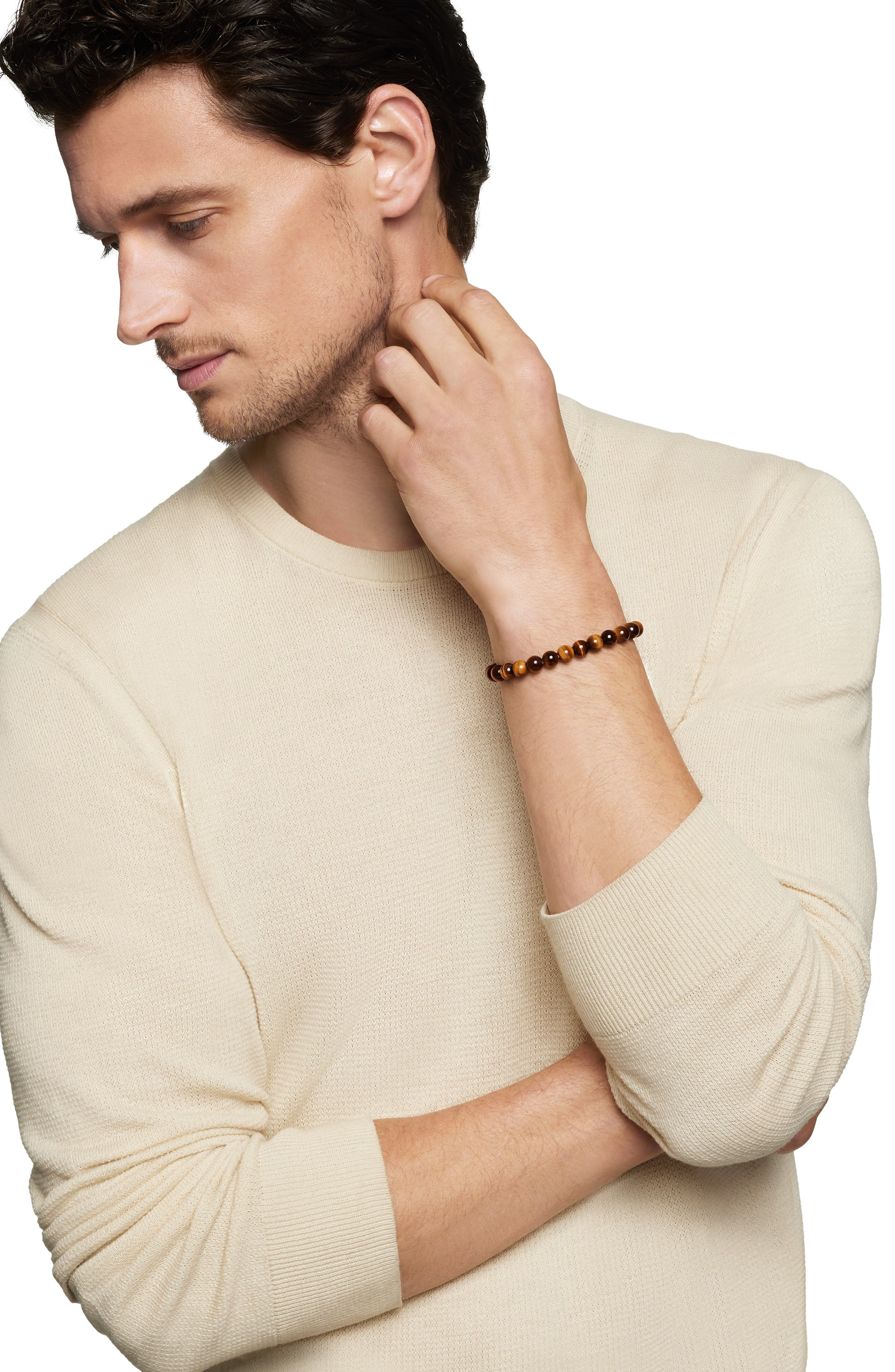 David Yurman Men's Spiritual Beads Bracelet in Tiger Eye at Nordstrom - 2