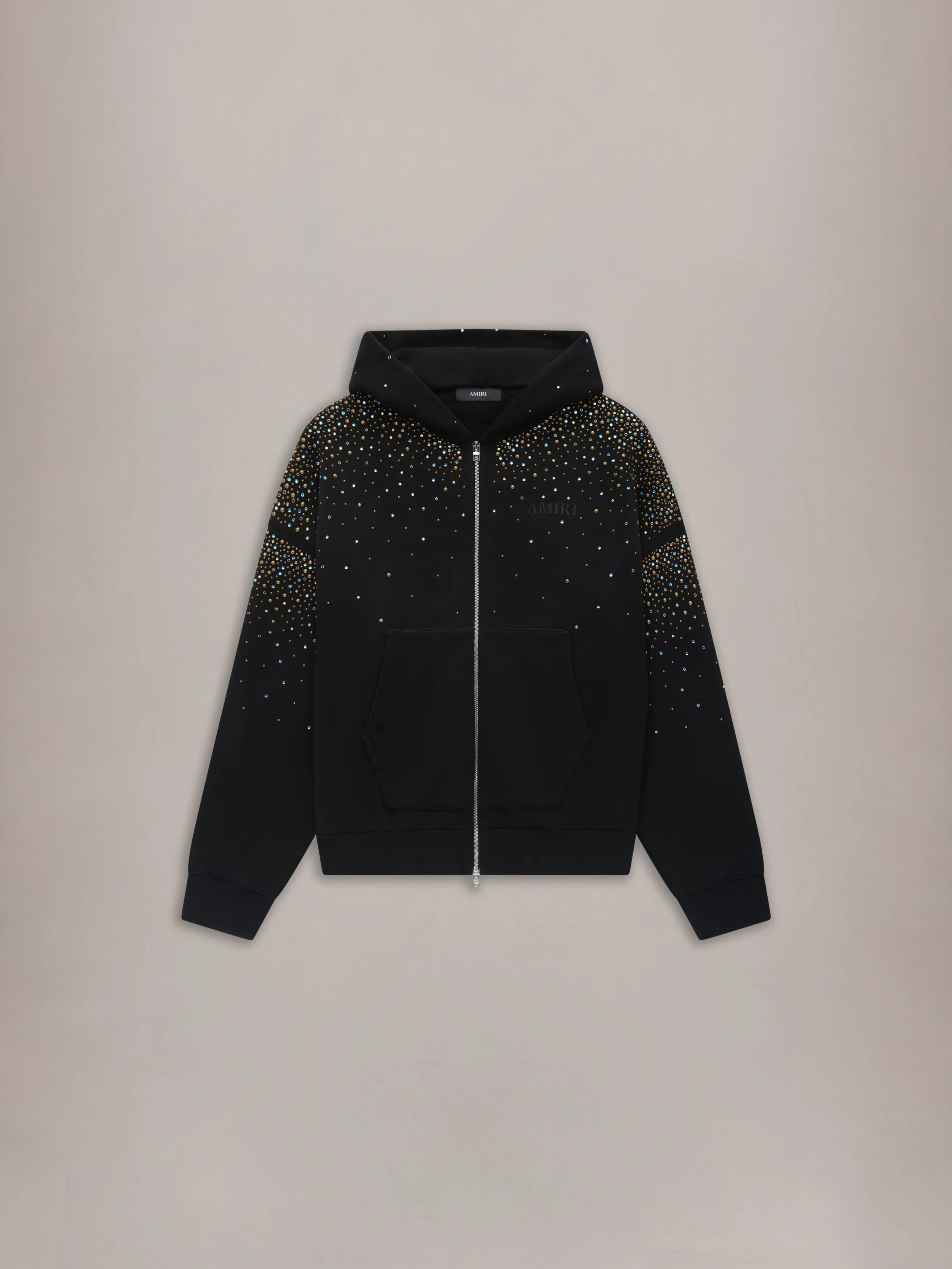 CRYSTALS OVERSIZED ZIP UP HOODIE - 1