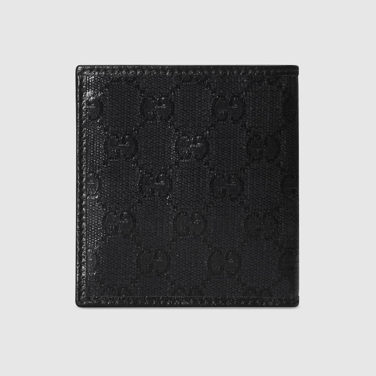 GUCCI Leather-Trimmed Monogrammed Crystal Canvas Billfold Wallet for Men