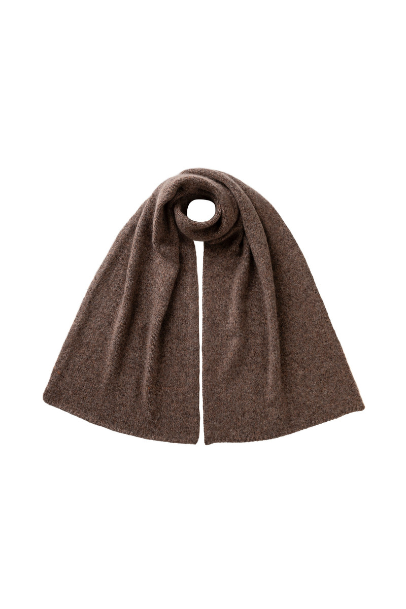 Cashmere Bouclé Brown Scarf 1