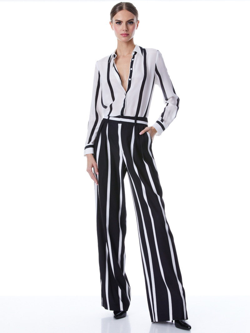Alice + Olivia POMPEY HIGH WAISTED PLEATED PANTS outlook