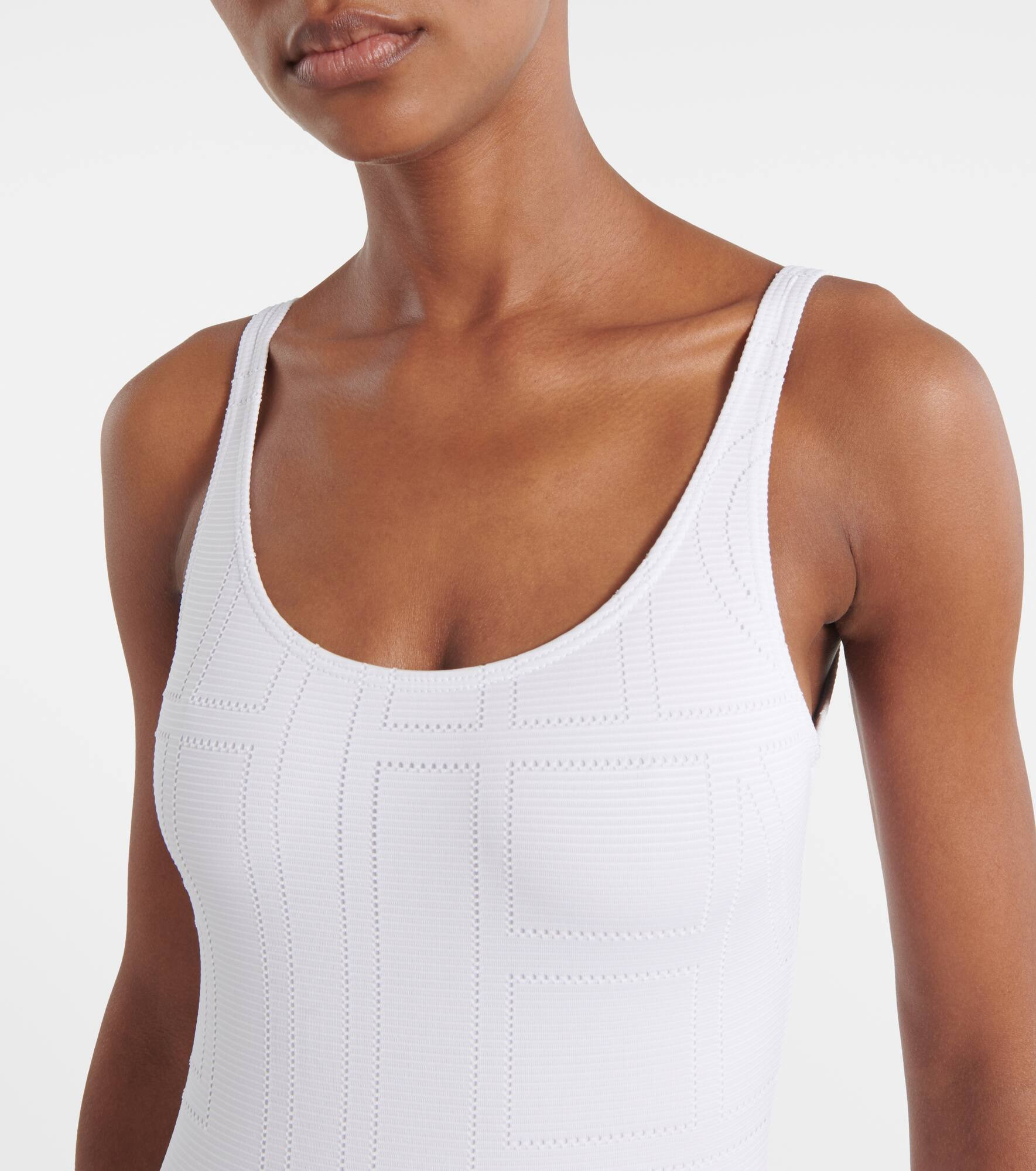 Monogram jersey swimsuit - 4