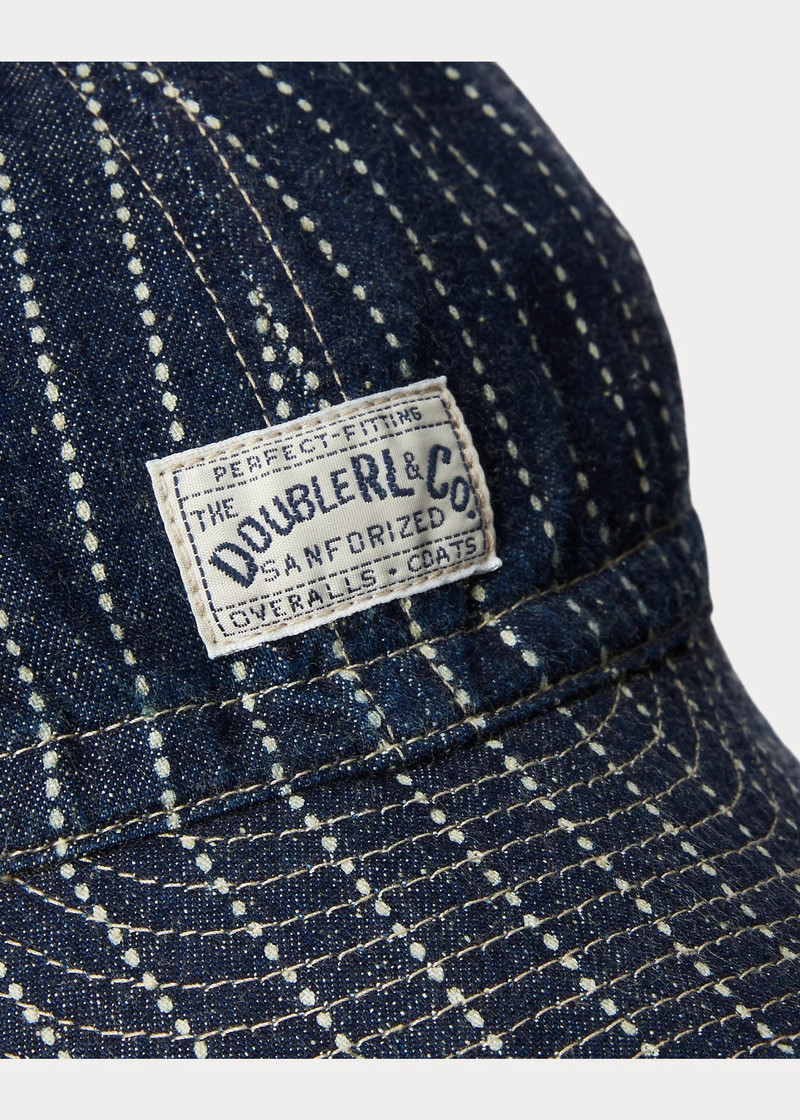 Indigo Dot-Stripe Denim Service Cap 3