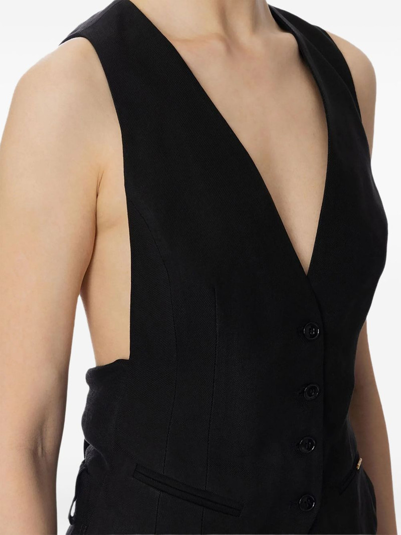 button-fastening sleeveless waistcoat 4
