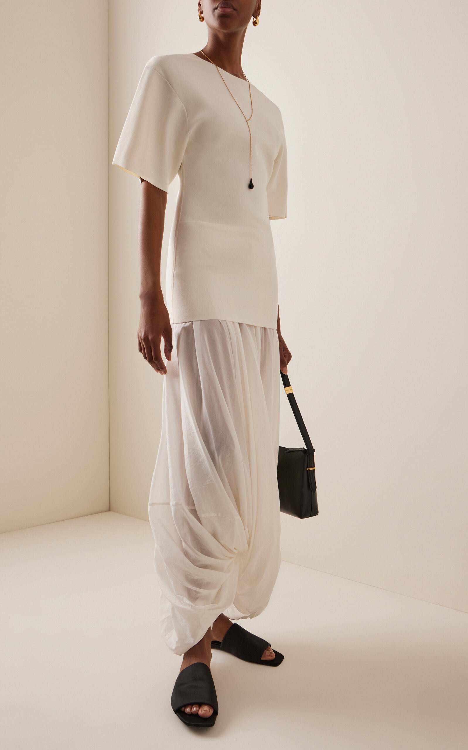 Cocoon Jersey Dress white - 3