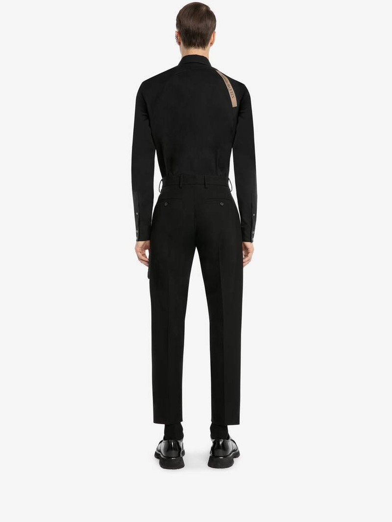 Alexander Mcqueen Signature Harness Shirt in Black/beige 4