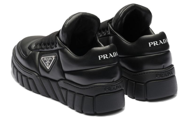 (WMNS) PRADA Padded Nappa Leather Sneakers 'Black' 1E136N_2DL8_F0002_F_B030 - 4