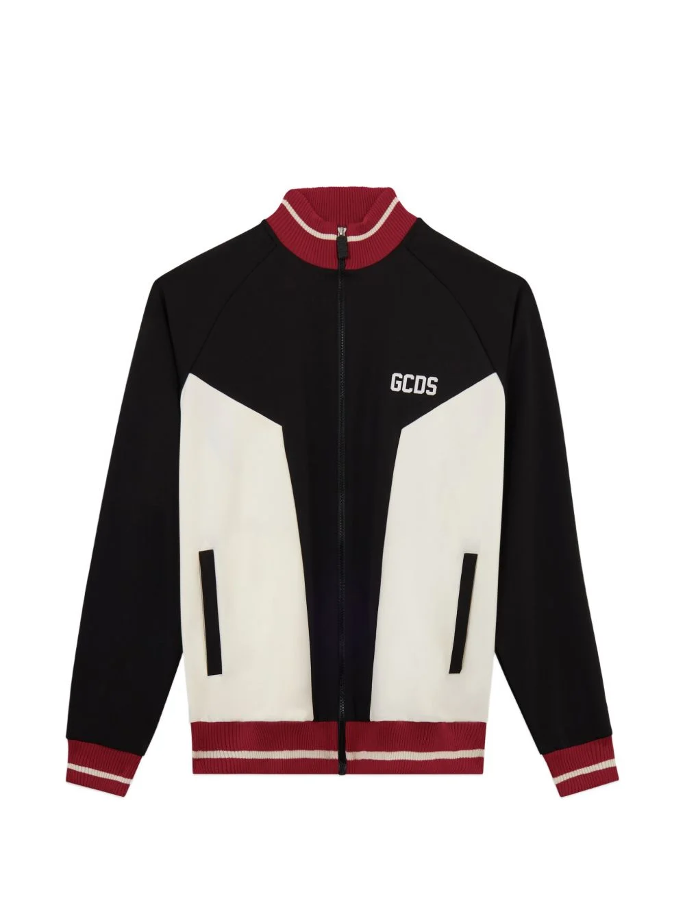 two-tone zip-up jacket - 1