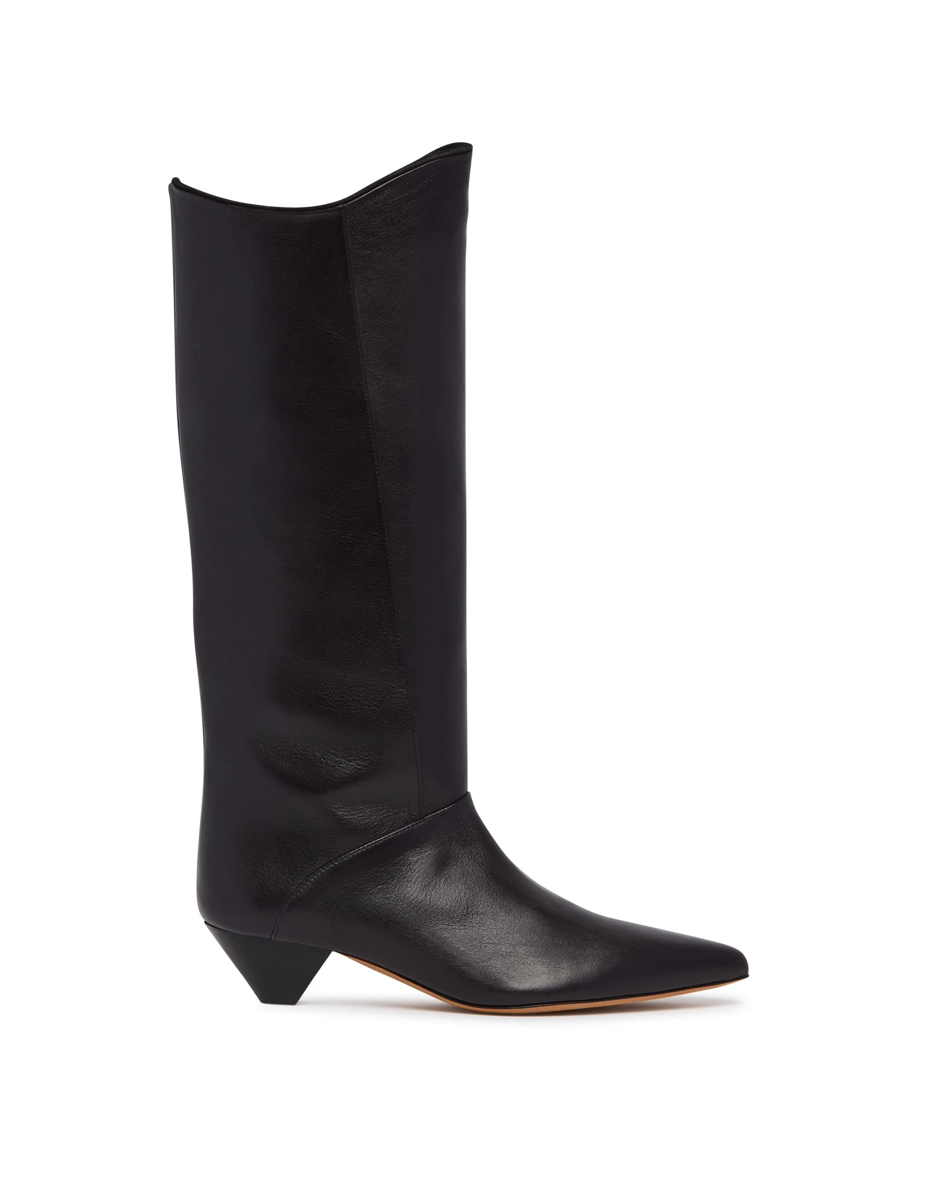 Black Romy Leather Boots - 1