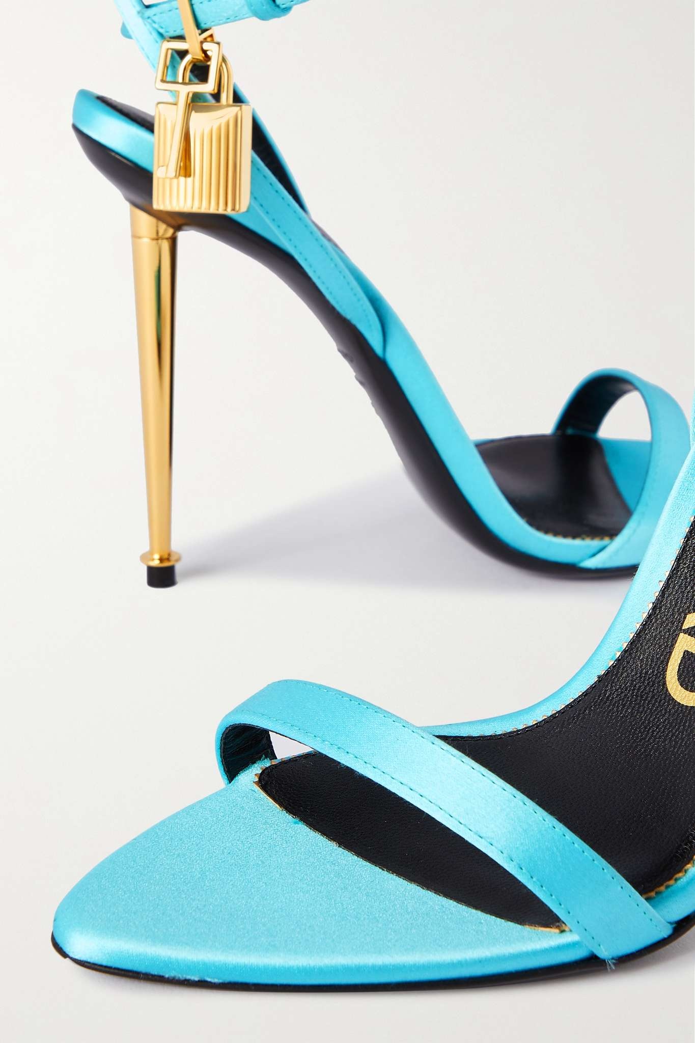 Padlock satin sandals - 4