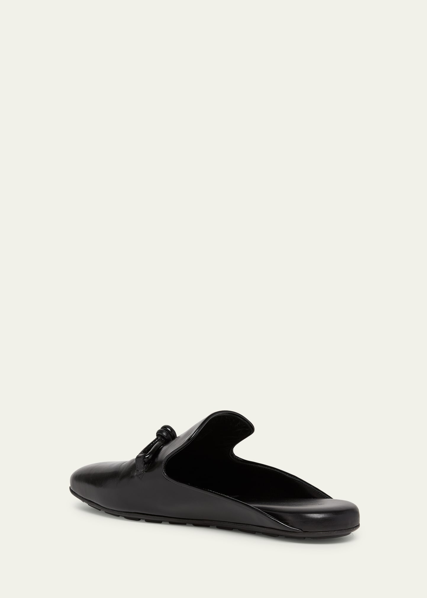 Men's Roma Shiny Leather Knot Mules - 4