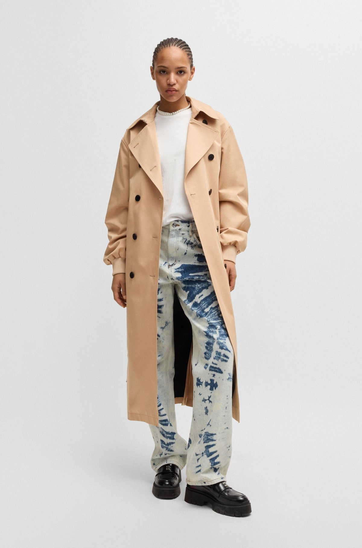 OVERSIZE-FIT COTTON TRENCH COAT - 2