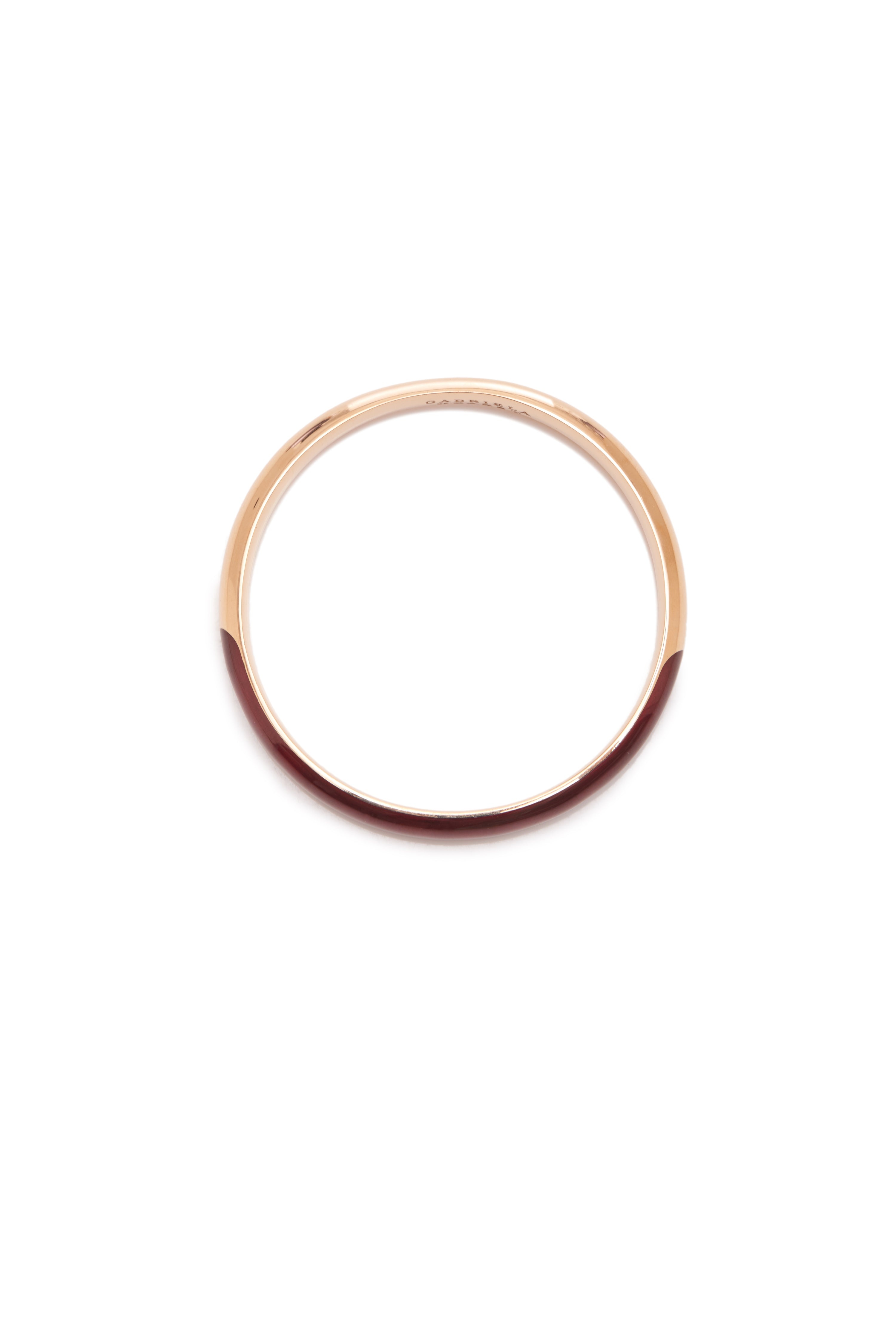 Vitreous Red Enamel & 18K Gold Bangle - 6