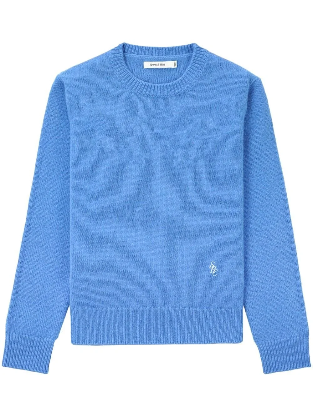 embroidered-logo fine-knit sweater - 1