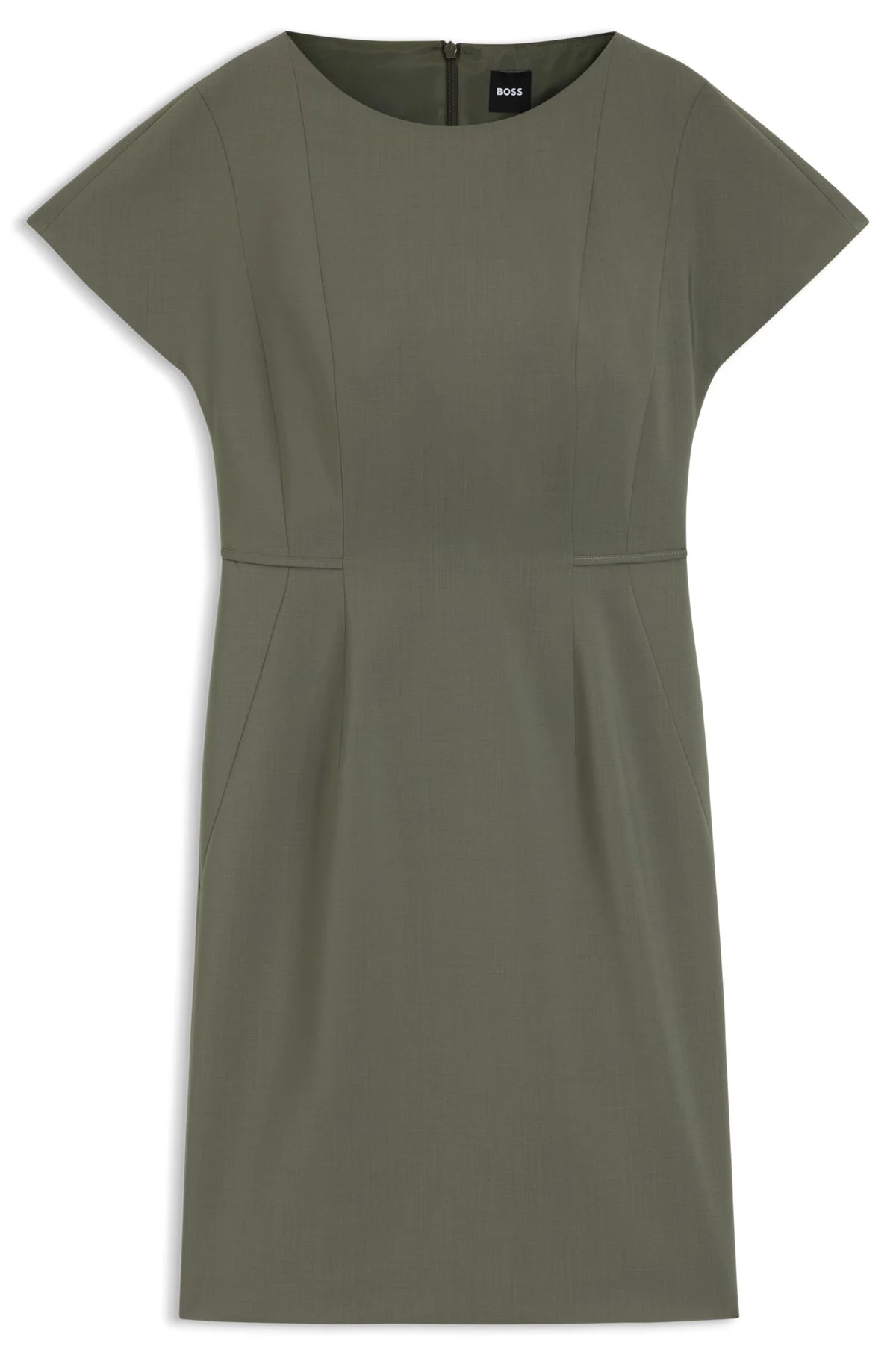 SLIM-FIT DRESS IN ITALIAN STRETCH WOOL - 1