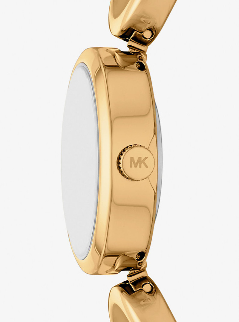 MICHAEL KORS Mini Maude Gold-Tone Link Watch outlook