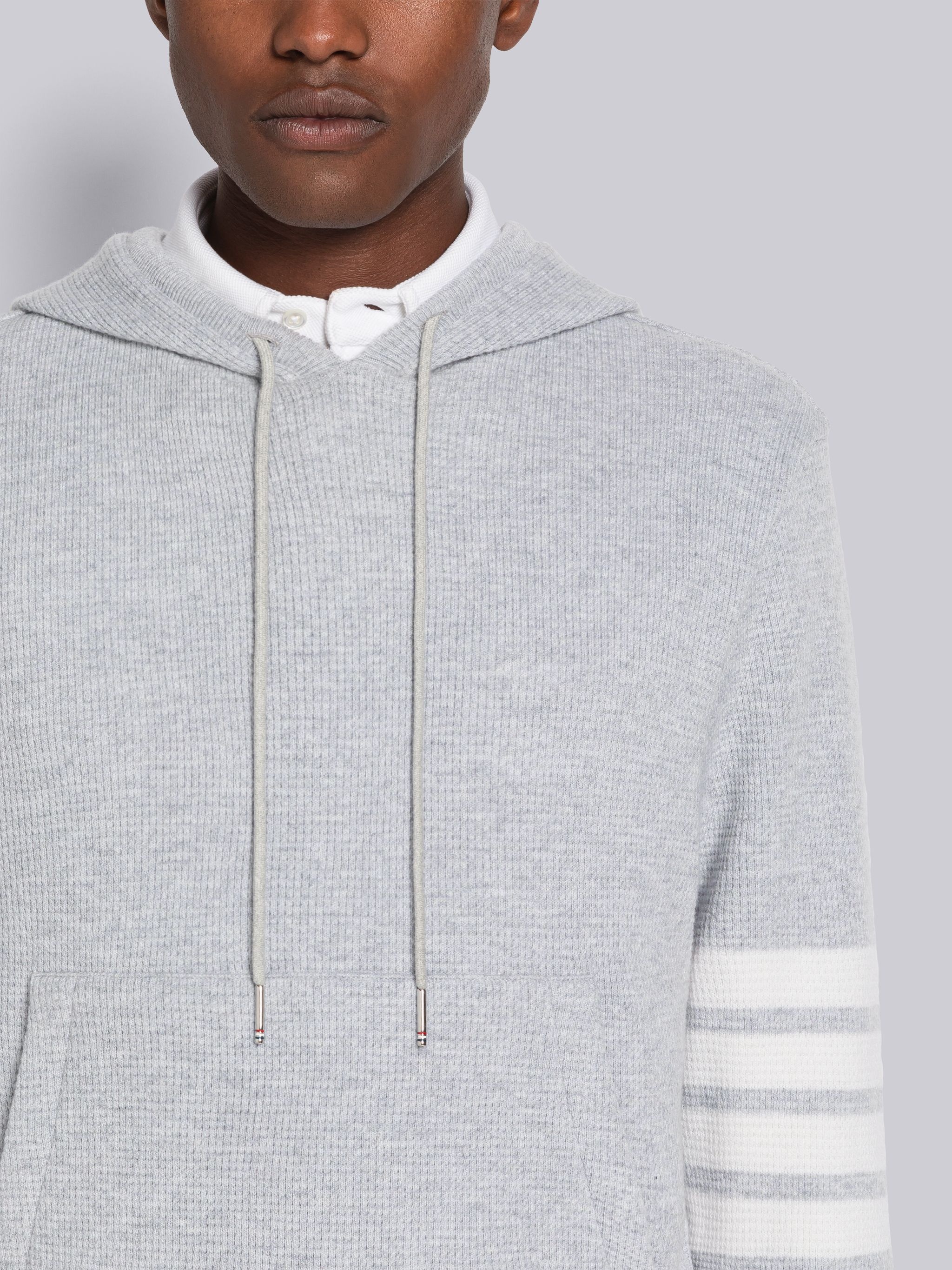 Cashmere Waffle 4-Bar Hoodie Pullover - 5