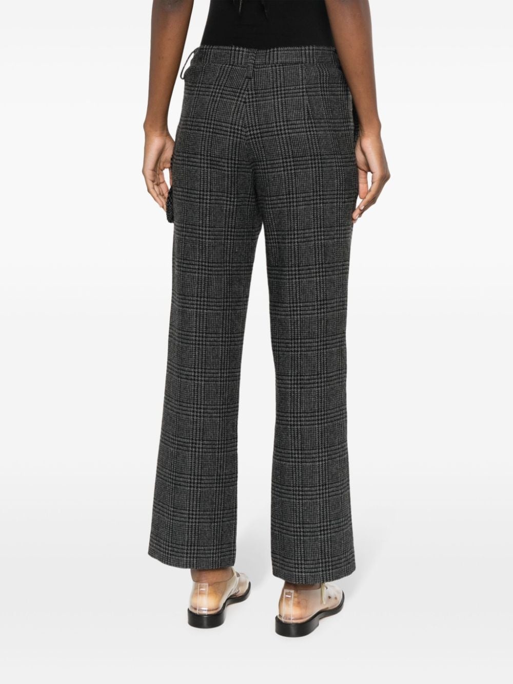 houndstooth straight-leg trousers - 4