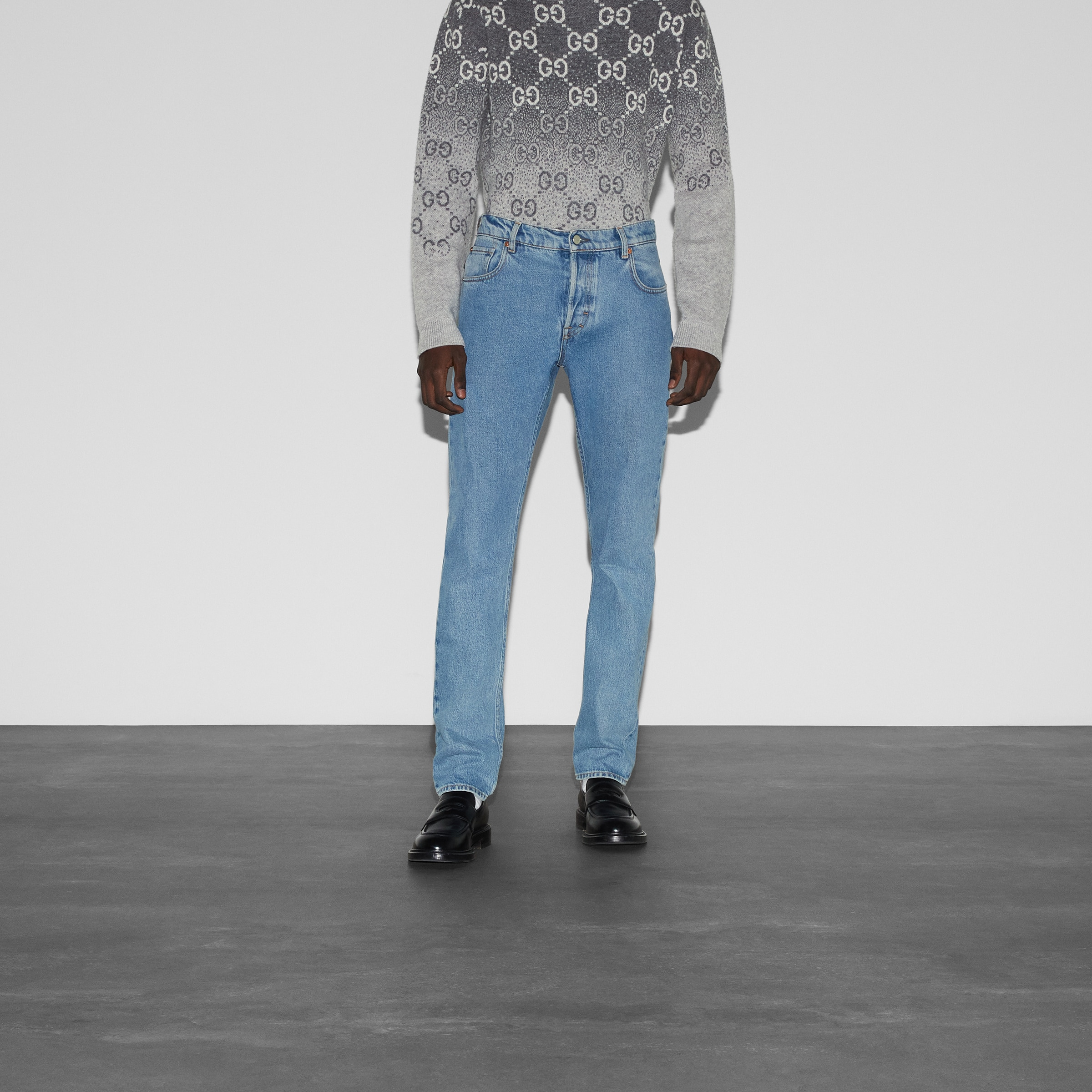 Tapered denim pant with Web - 3