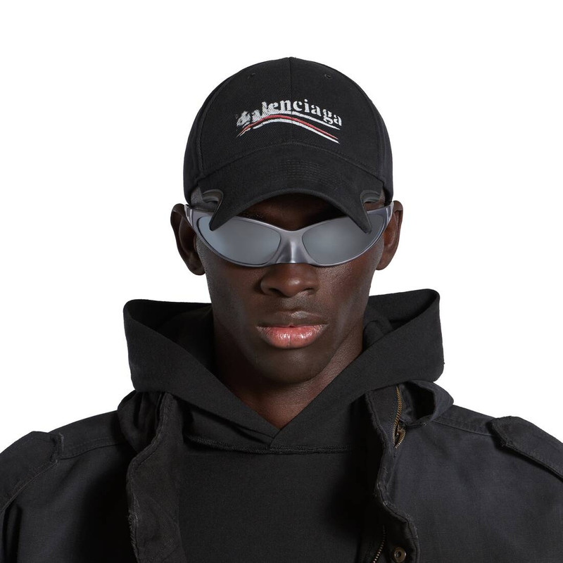 Political Stencil Cap in Black/white 5