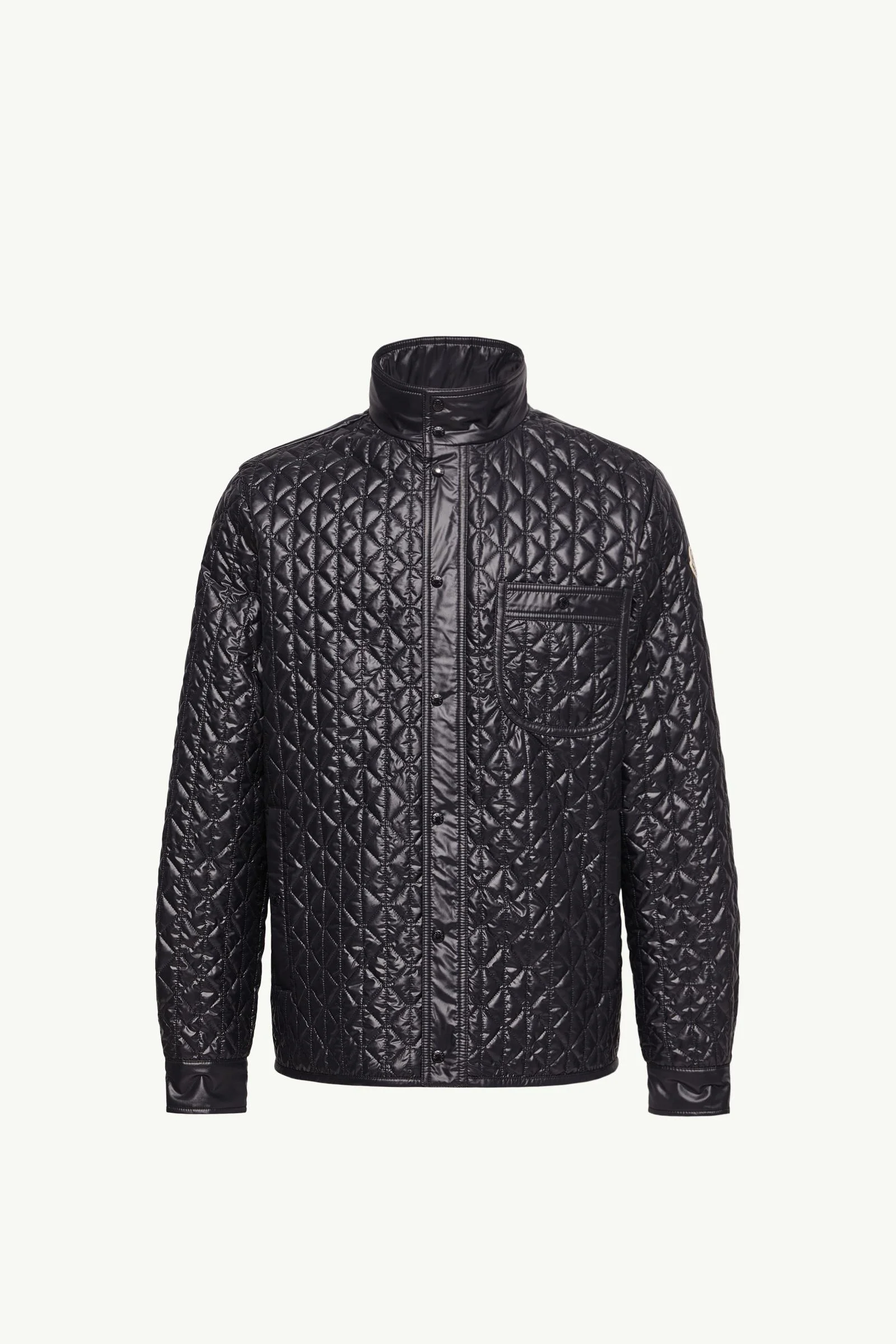 Cleorine Geometric-Quilted Padded Mid-Length Jacket - 1