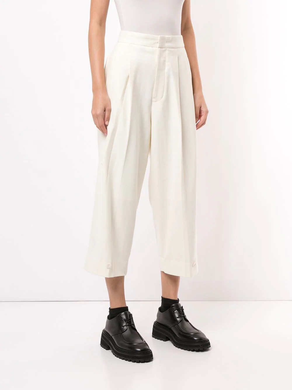 crop-leg tapered trousers - 3