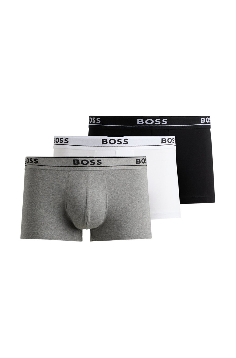 THREE-PACK OF STRETCH-COTTON TRUNKS WITH LOGO WAISTBANDS 1