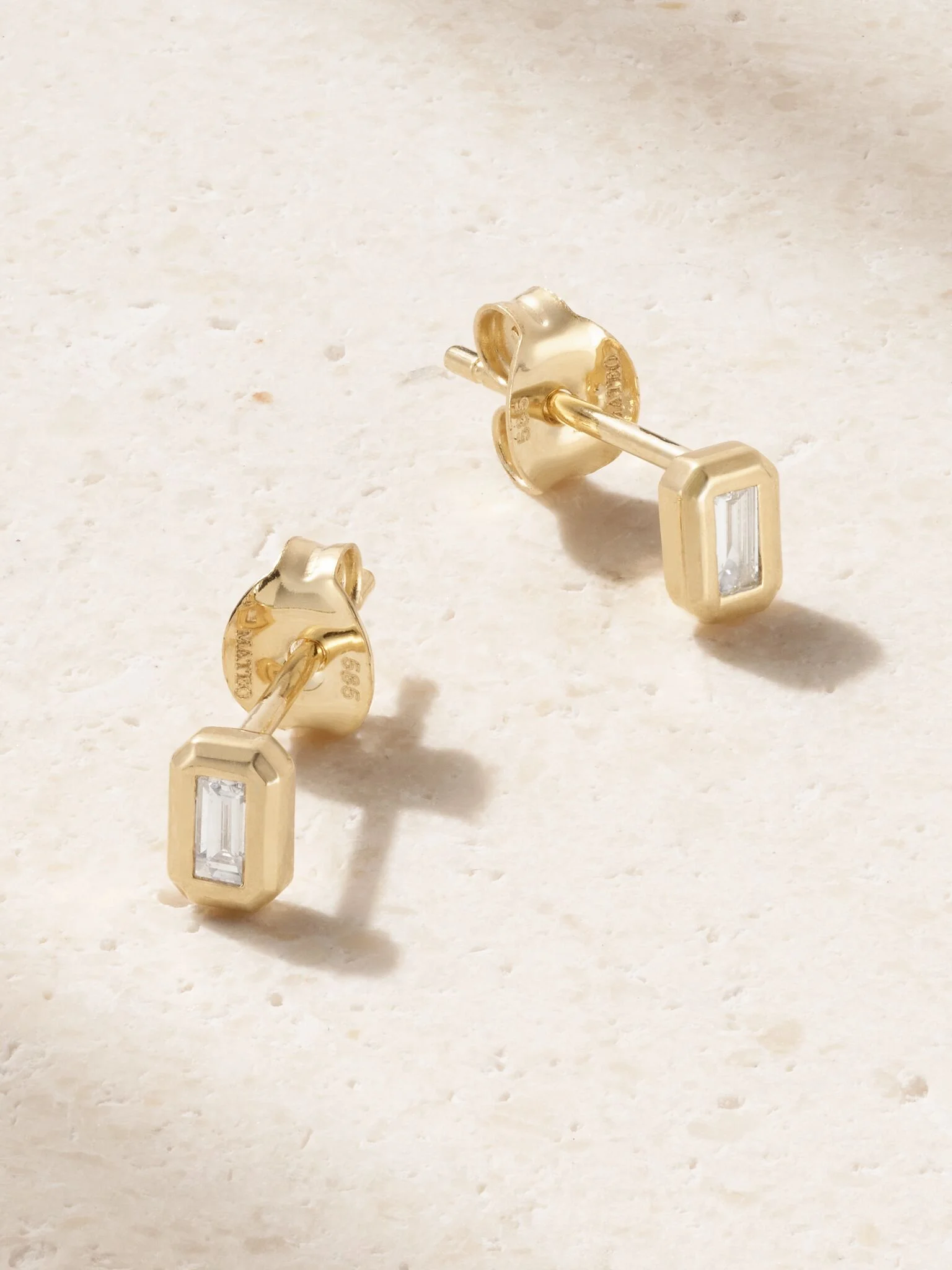 14-karat gold diamond earrings Gold - 1