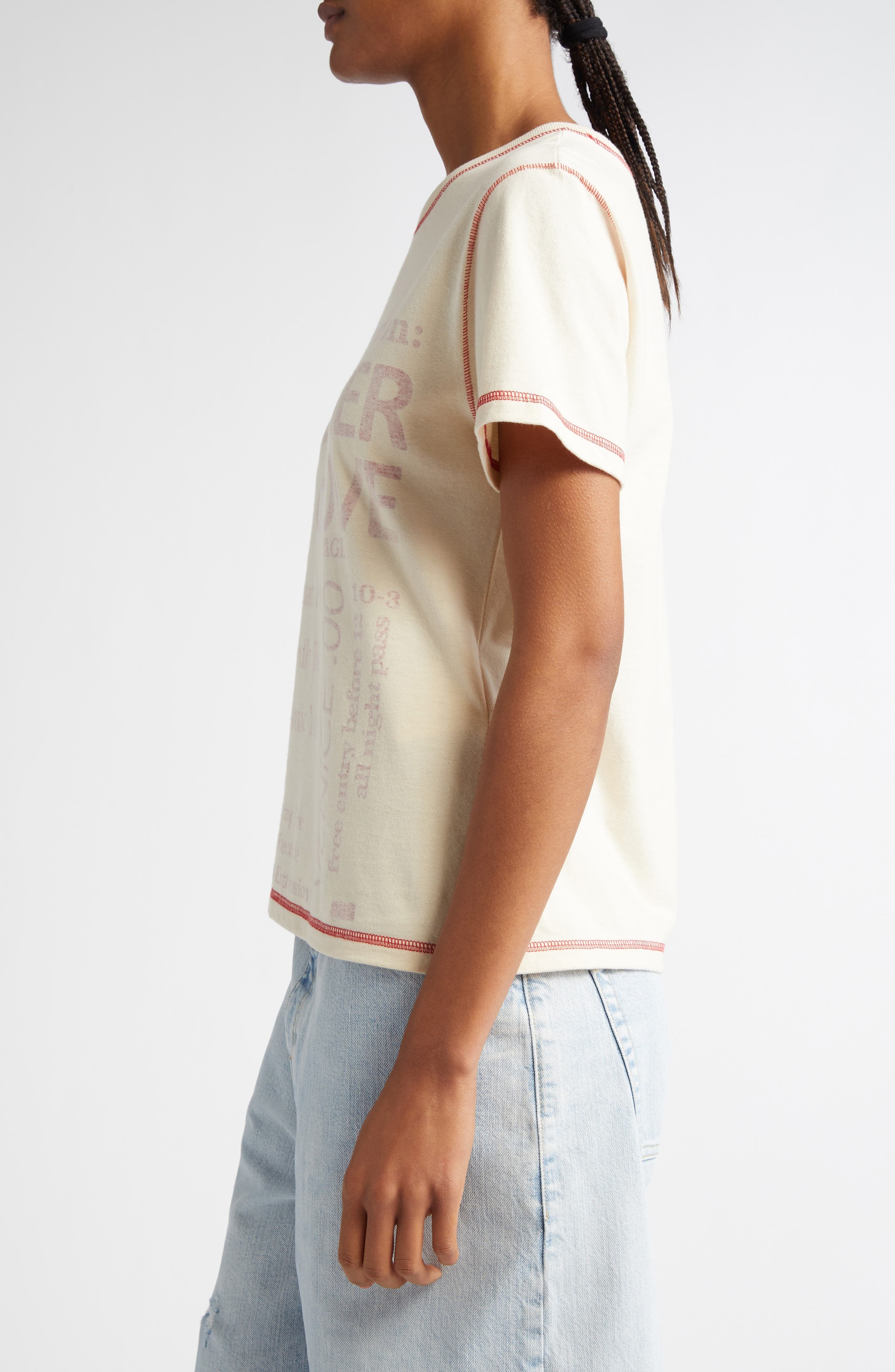 Golden Goose Journey Slim Fit Graphic T-Shirt in Shortbread/Haute Red at Nordstrom - 4