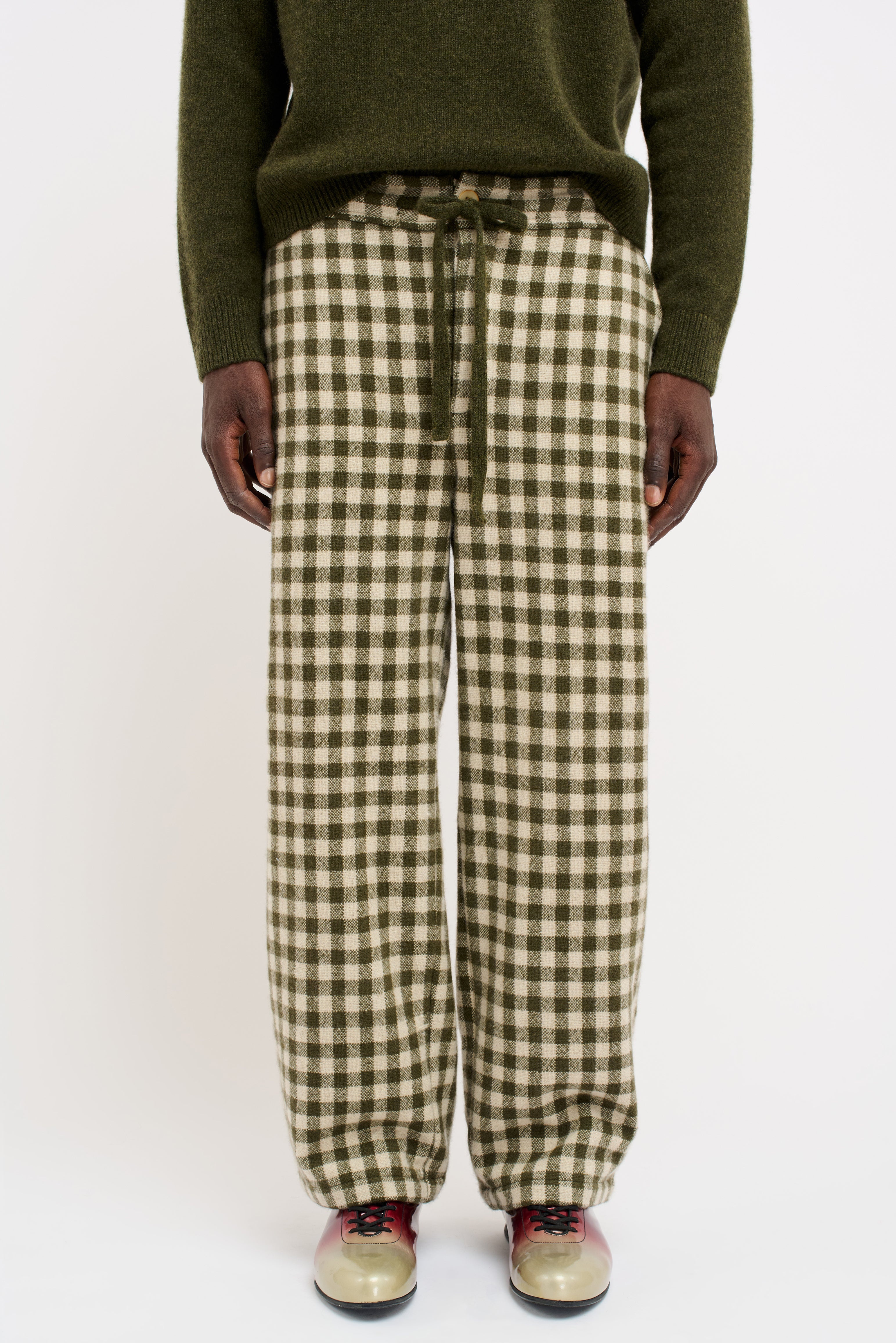 GINGHAM DRAWSTRING PANT - 3