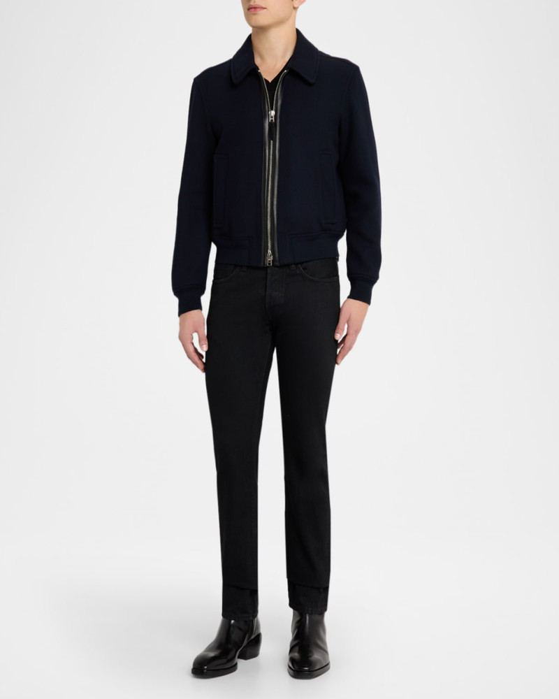 TOM FORD Men's Leather Trim Double-Face Twill Blouson outlook