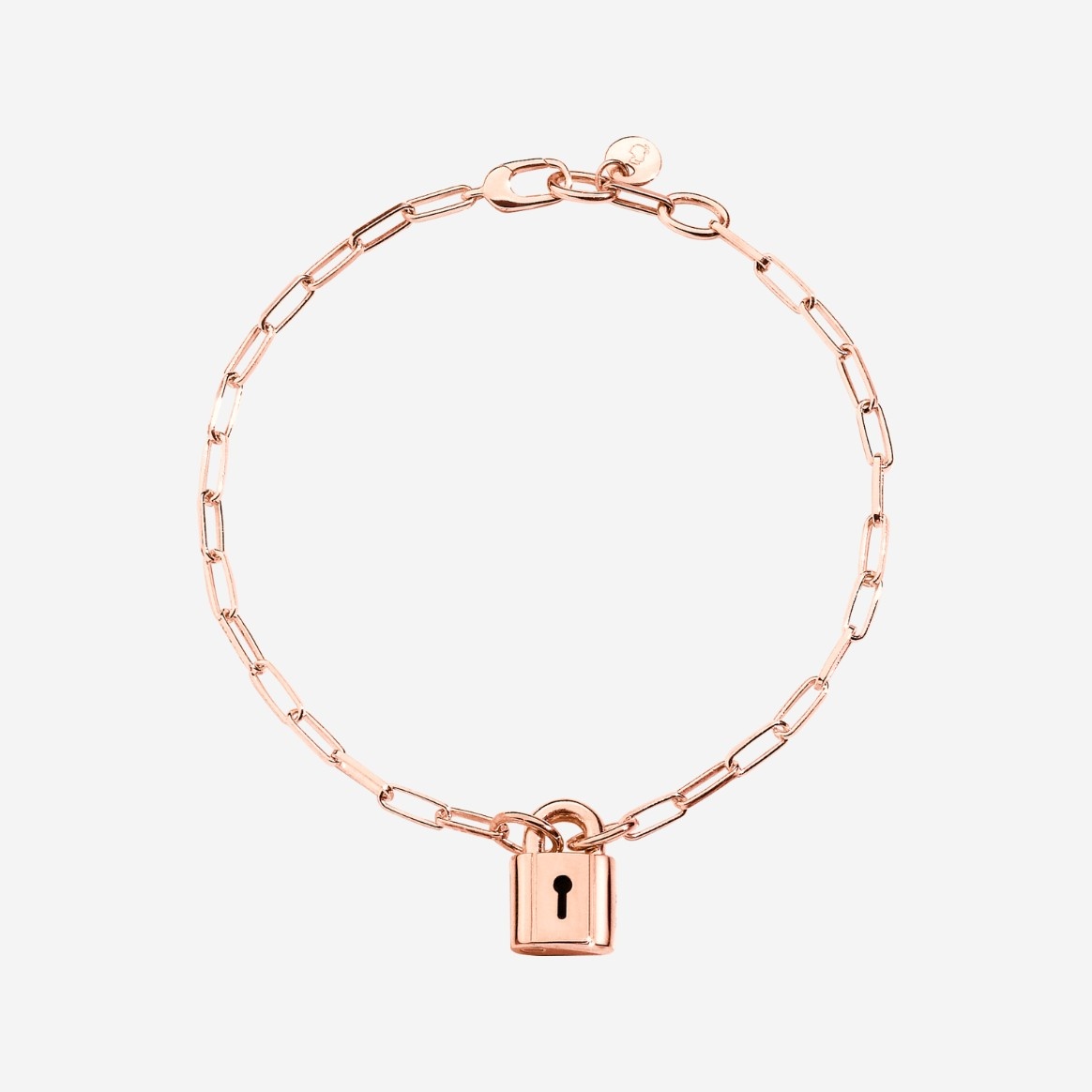 Gold Plated Silver Lock Bracelet - 1