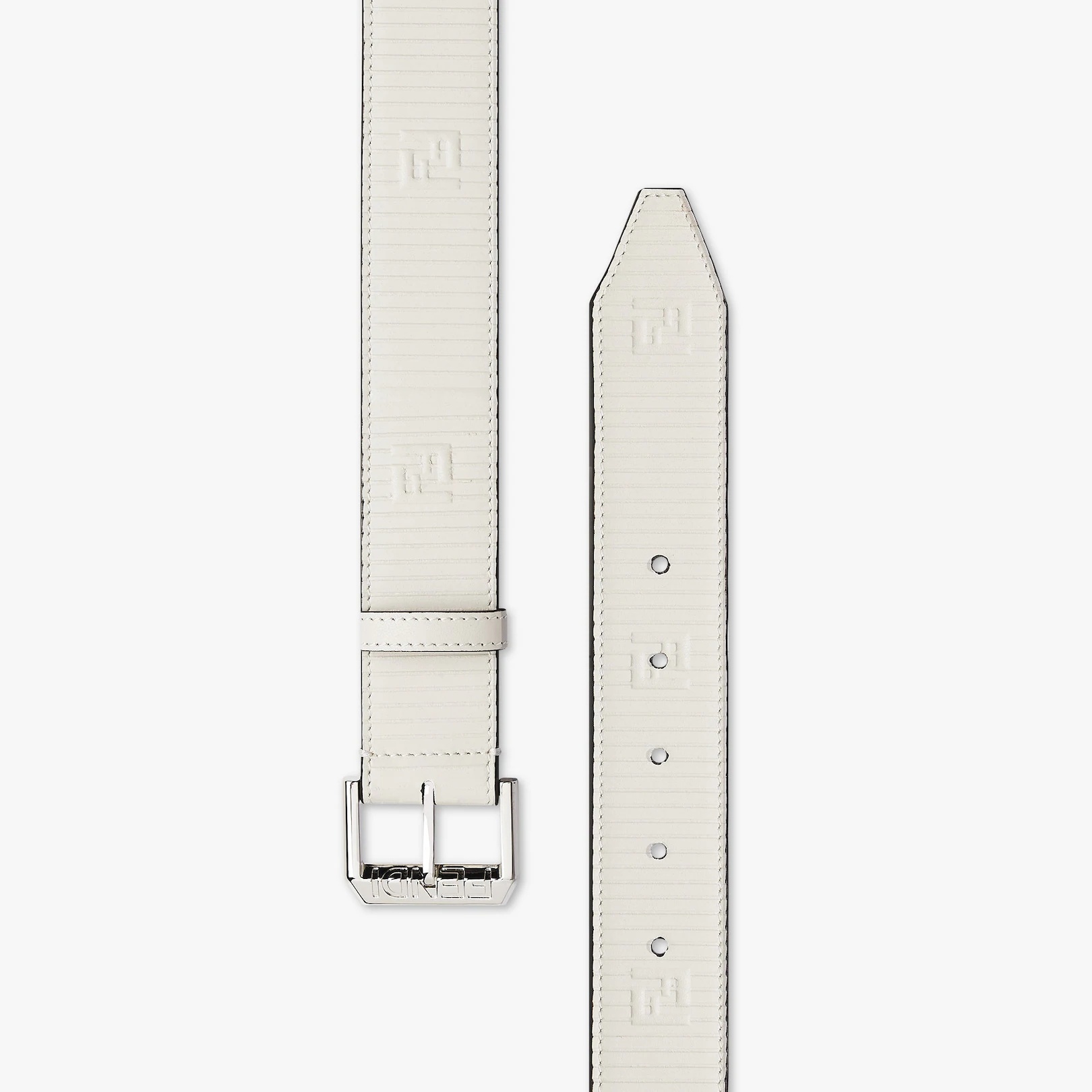 White leather belt - 2