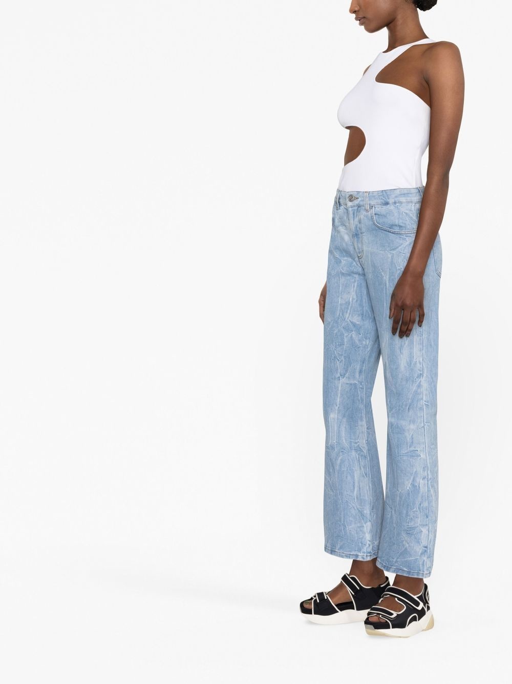 logo-patch denim jeans - 4