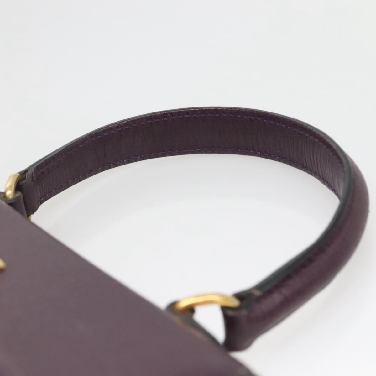 CELINE Hand Bag Leather Purple - 8