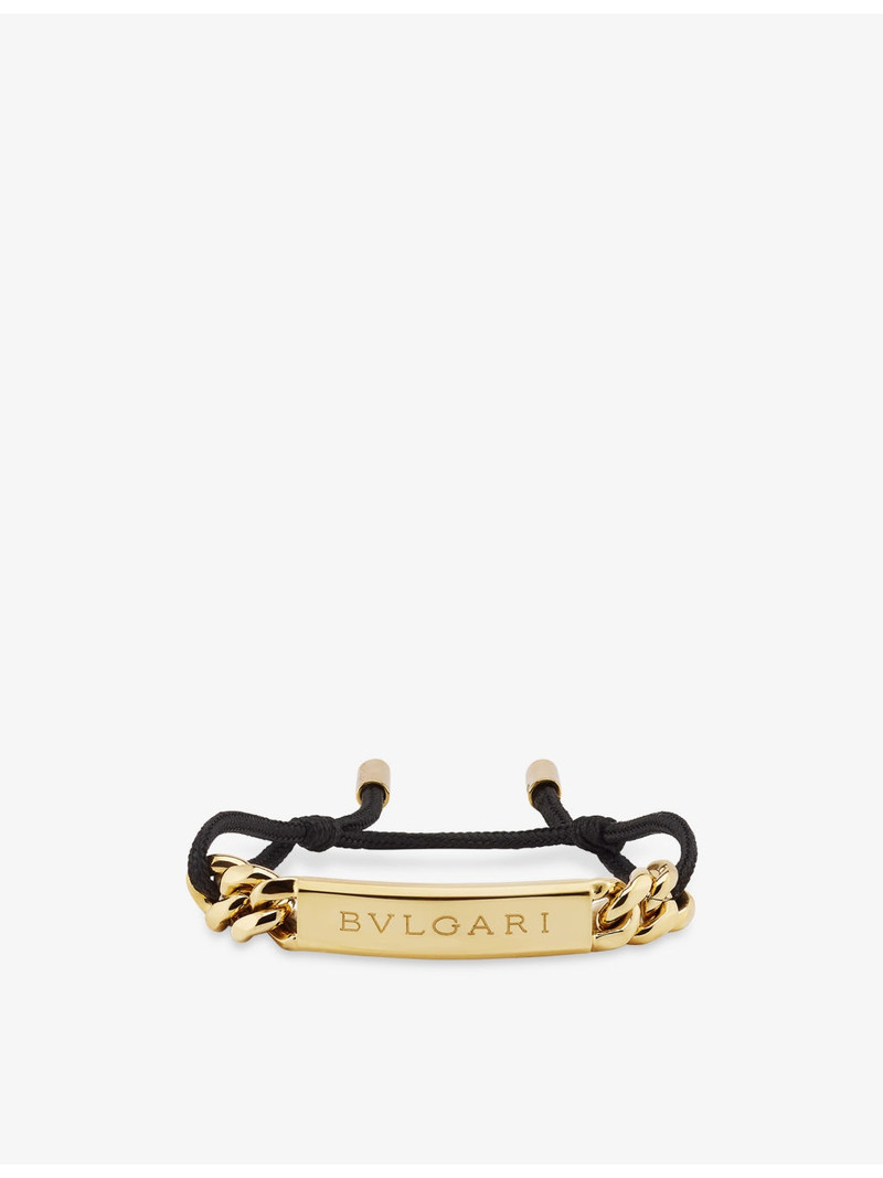 Bvlgari Bvlgari Engraved Gold-Plated Brass String Bracelet 1