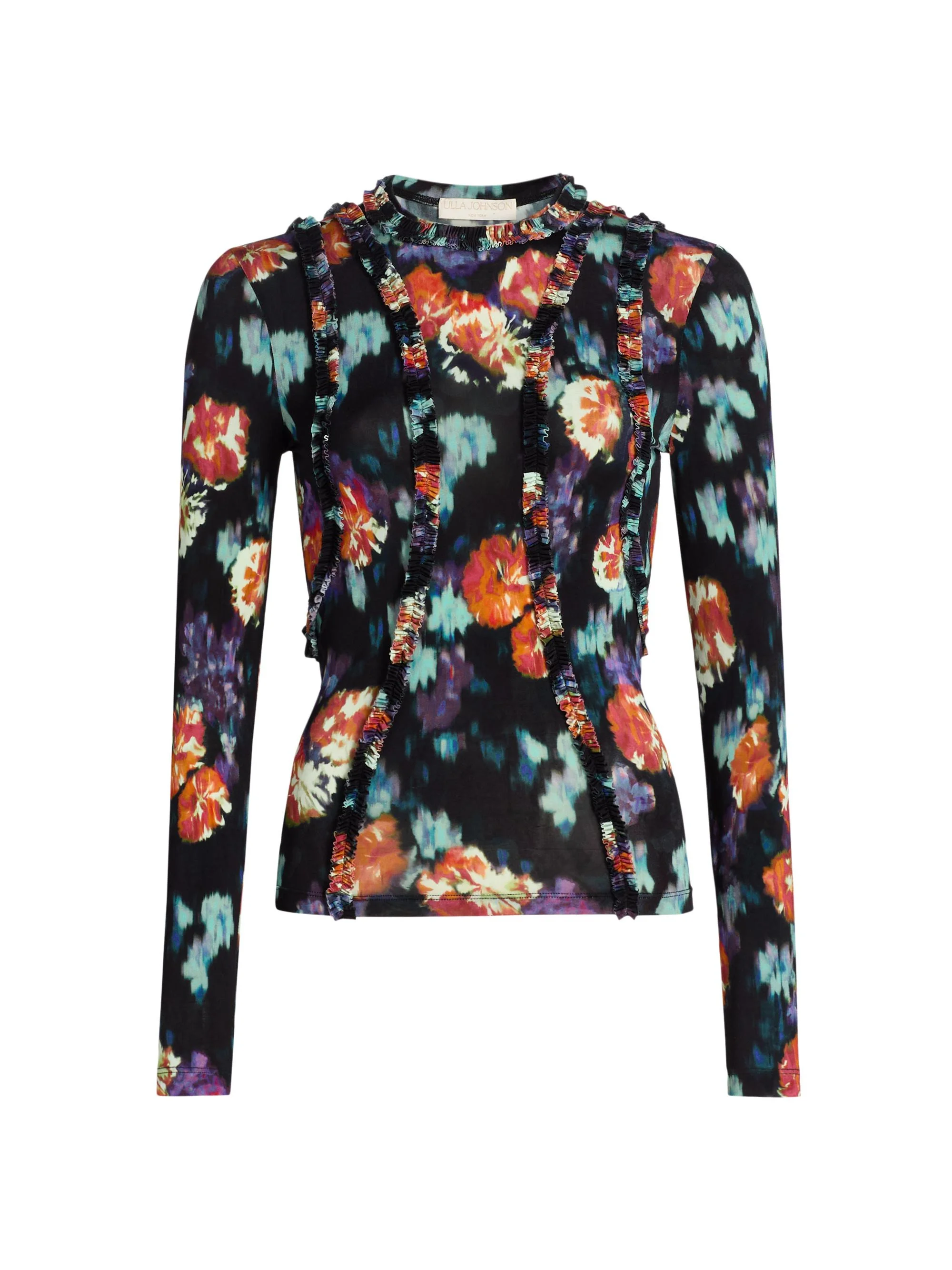 Women's Clover Floral Seamed Top - Nocturne - 1