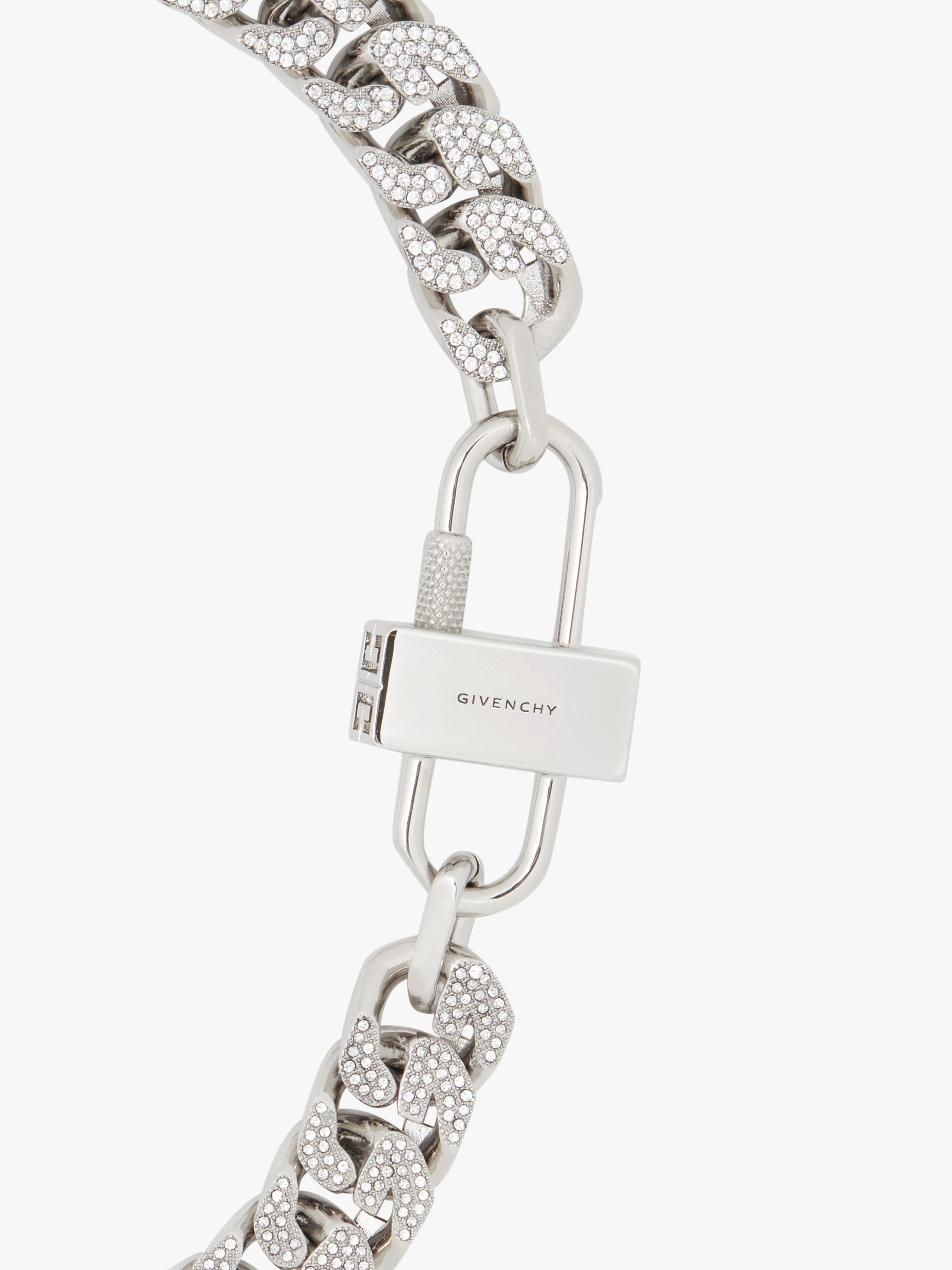 G CHAIN NECKLACE WITH CRYSTALS - 2