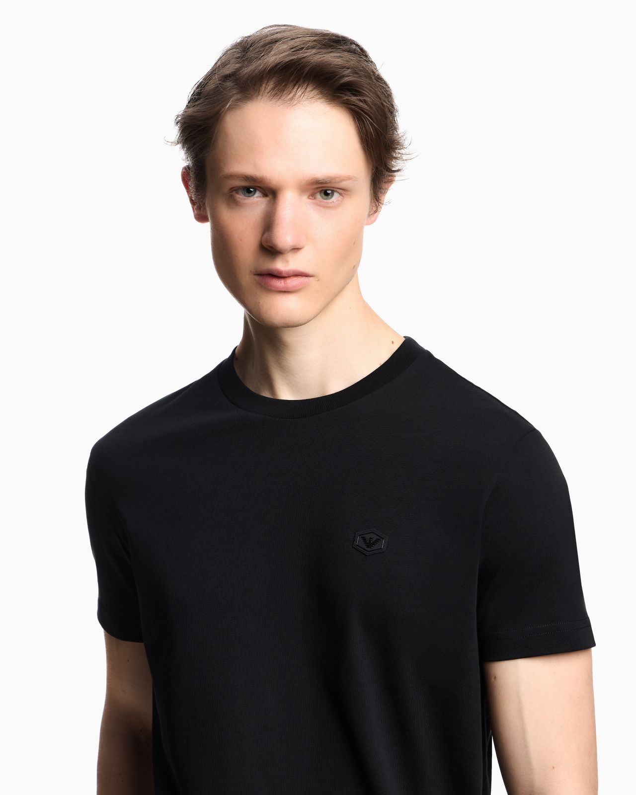 Supima jersey T-shirt with micro logo patch - 5