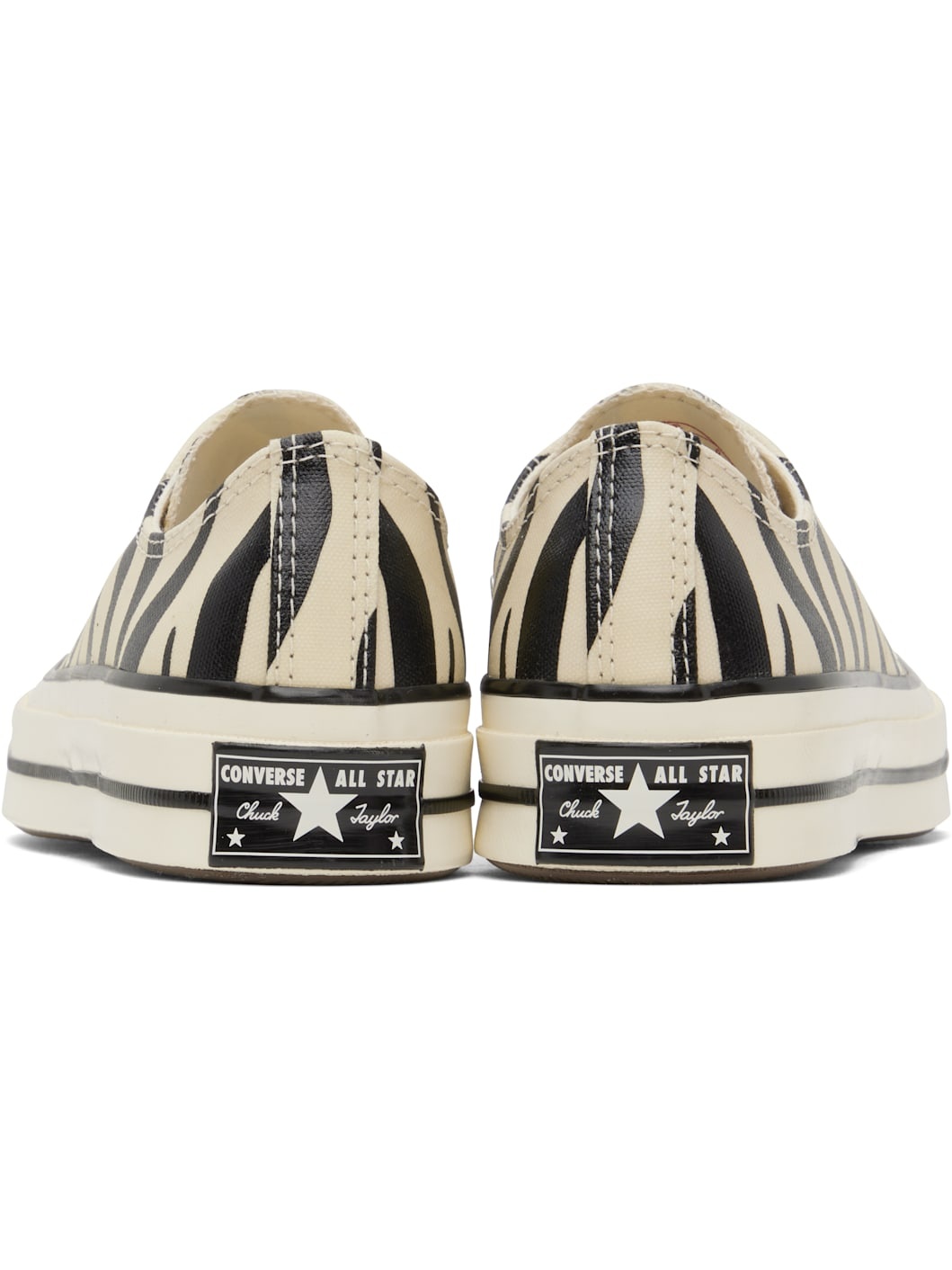 Black & Off-White Chuck 70 Glow-In-The-Dark Zebra Low Top Sneakers - 2