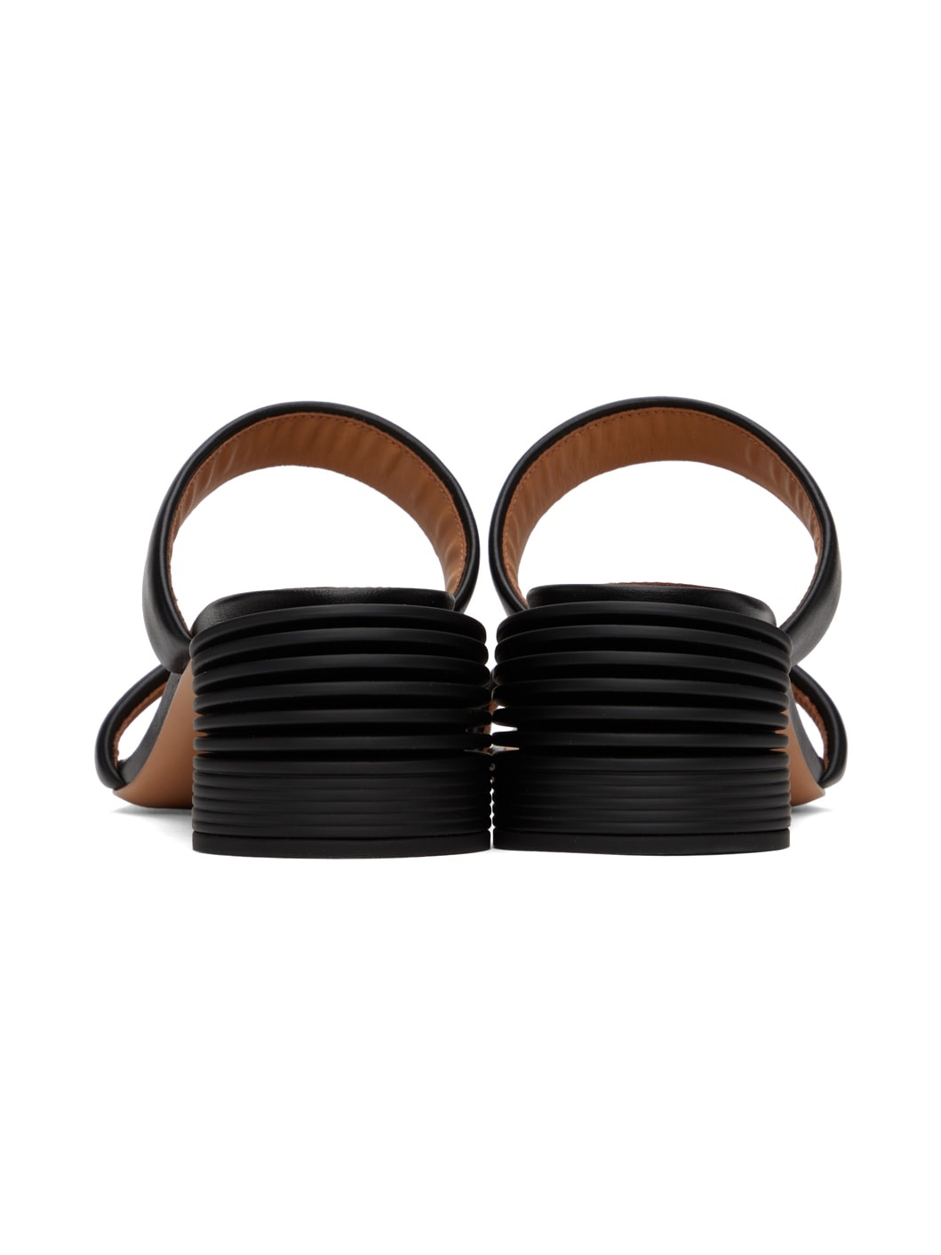 Black Spring Heeled Sandals - 2